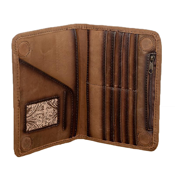 STS RANCHWEAR Magnetic Brown Wallet (STS34050)