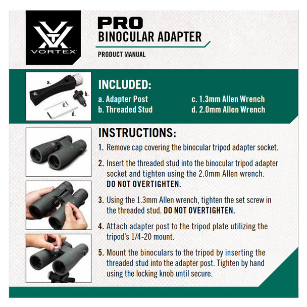 product variation VORTEX Pro Binocular Adapter (TRA-BINDAP) image