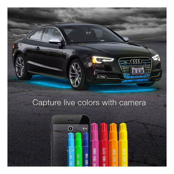 XKGLOW 8x24in Tube XKchrome Smartphone App Controlled LED Accent Car Light Kit (KS-Car-Standard)