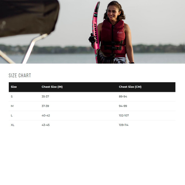 product variation RADAR Women's Cameo 3.0 Maroon US/CA CGA Life Vest (214253-par) image