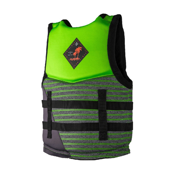 RONIX Boys Vision CGA Youth 50-90lbs Lime Heather Life Vest (214182)