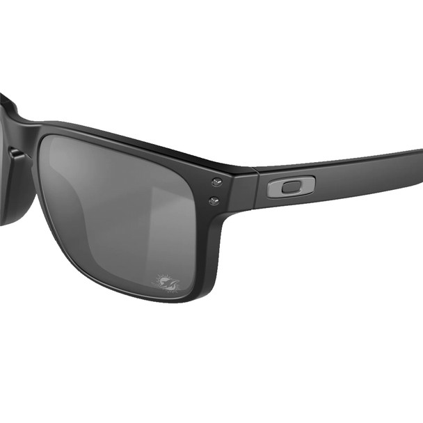 OAKLEY Holbrook Miami Matte Black/Prizm Black Sunglasses with Lens Cleaning Kit & Large Black Leash Kit (OO9102M8+07+103)