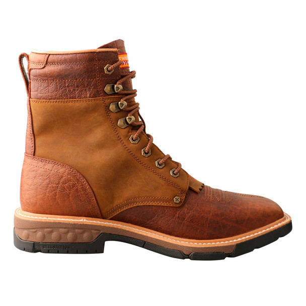 product variation TWISTED X Men's 8in CellStretch Lacer Distressed Saddle and Cognac Boot (MXLW001) image