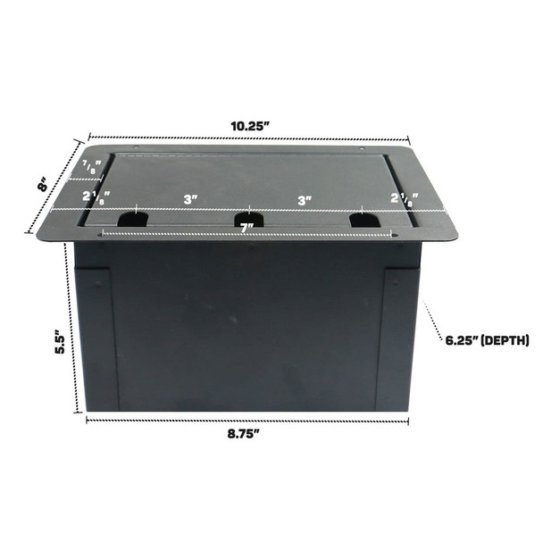 product variation ELITE CORE FBL6+AC Recessed Floor Box With 6 XLRF + Duplex AC with Back Box (FBL6+AC) image