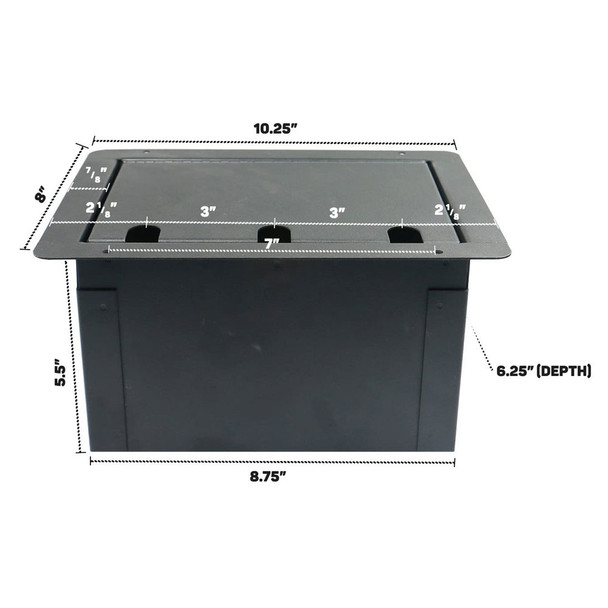 product variation ELITE CORE FBL8+AC Recessed Floor Box With 8 XLRF + Duplex AC with Back Box (FBL8+AC) image