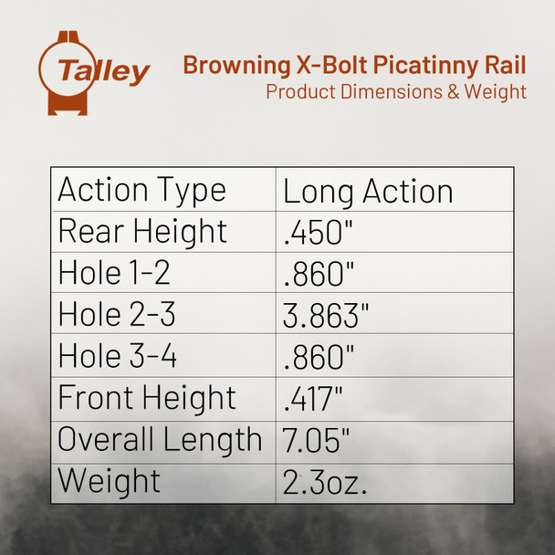 product variation TALLEY Picatinny Base for Browning A-Bolt with 20 MOA Long Action (PLM252000) image