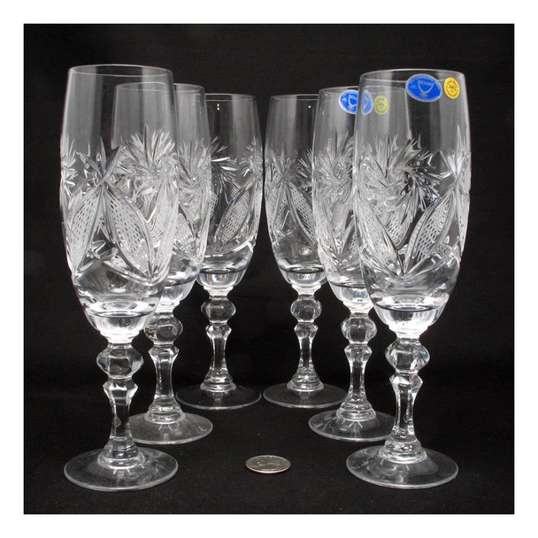 NEMAN 7 Oz Crystal Champagne Glasses (GB6701-X)