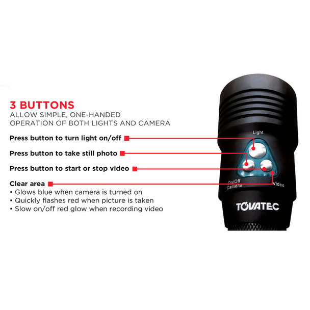 product variation TOVATEC MERA Dive Light/Camera (MERA1080) image