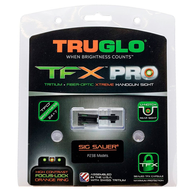 product variation TRUGLO TFX Pro Handgun Sights for Sig Sauer P238 #6 Front/#6 Rear (TG13SG3PC) image