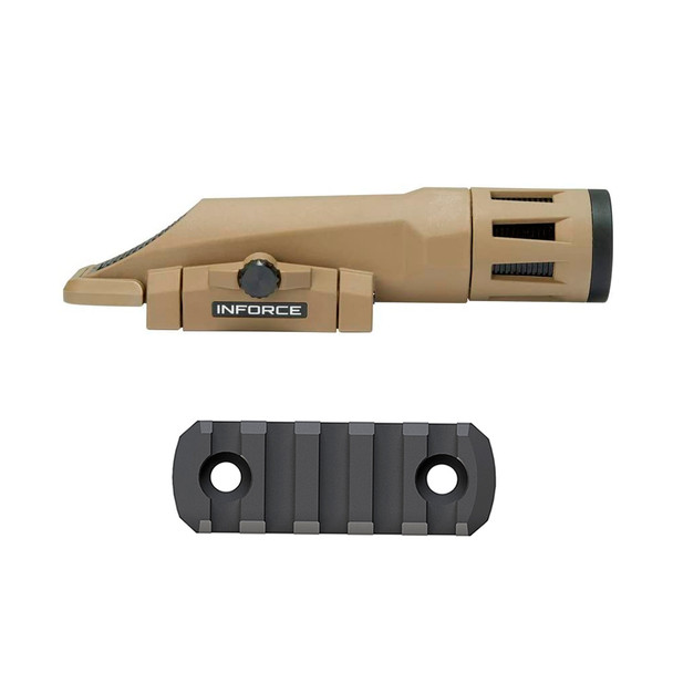 product variation INFORCE WMLx White/IR Gen2 Flat Dark Earth Light with MAGPUL M-LOK 2.5in 5 Slot Aluminum Rail (WX-06-2+mag590) image
