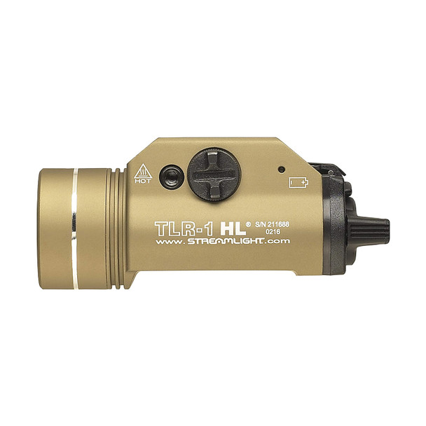 product variation STREAMLIGHT TLR-1-HL Rail Mounted 1000 Lumens FDE Tactical Weapon Light (69266) with 12 STREAMLIGHT Lithium Batteries (85177) image