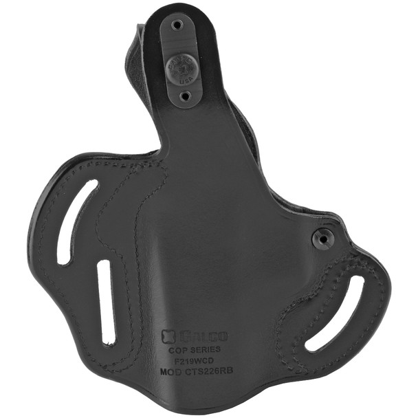 product variation GALCO Cop 3 Slot Strongside/Crossdraw RH Black Belt Holster For Glock 19 w/wo Red Dot (CTS226RB) image