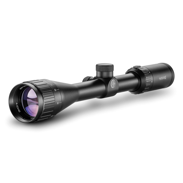 product variation HAWKE Vantage 4-12x40 AO Mil-Dot Riflescope with Match Mount 1in Medium Weaver Scope Rings (14141+22113) image