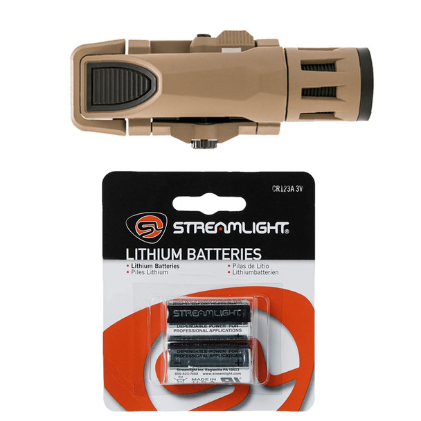 product variation INFORCE WML White Gen2 400 Lumens Flat Dark Earth Light with 2-Pack Streamlight Scorpion Lithium 3-Volt CR123 Battery (W-06-1+85175) image