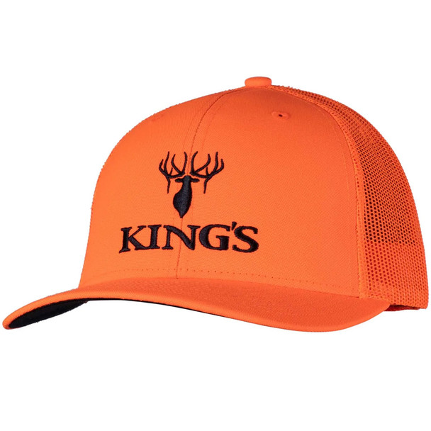 KINGS CAMO Kings Logo Blaze Orange Hat (KBZ407-BZ)