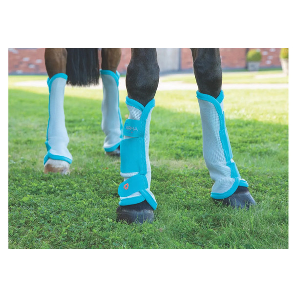 SHIRES Airflow Turnout Cob Pack of 4 Teal Fly Boots (1857TEALCOB)