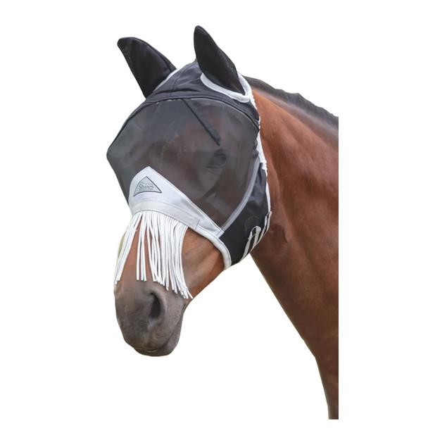 product variation SHIRES Fine Mesh Extra Full Black Mask With Nose Fringe (6664BLKXFULL) image