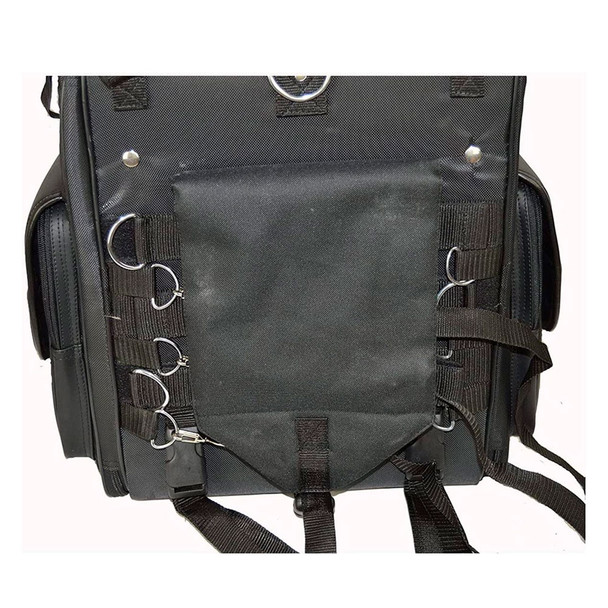 VANCE LEATHERS USA Large Textile 2-Piece Travel Bag/Back Pack (VS1349B)