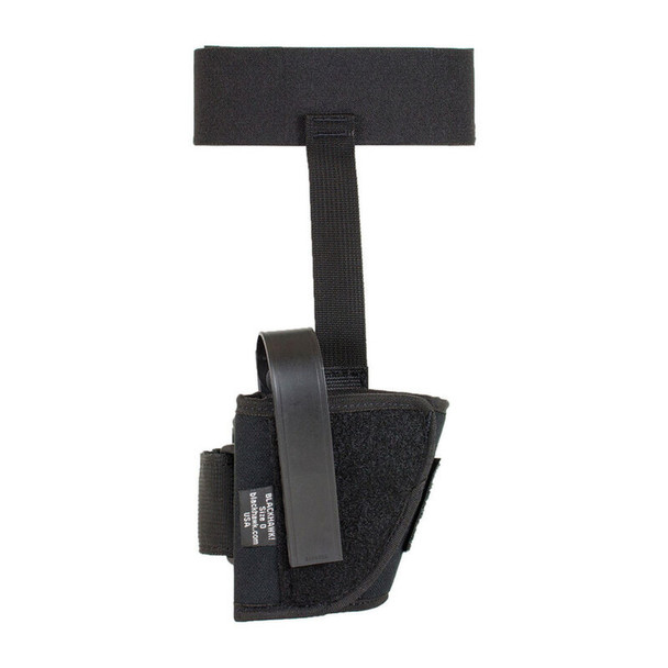 product variation BLACKHAWK Nylon 2in Barrel Small Frame 5 Shot Revolver with Hammer Left Hand Size 00 Ankle Holster (40AH00BK-L) image