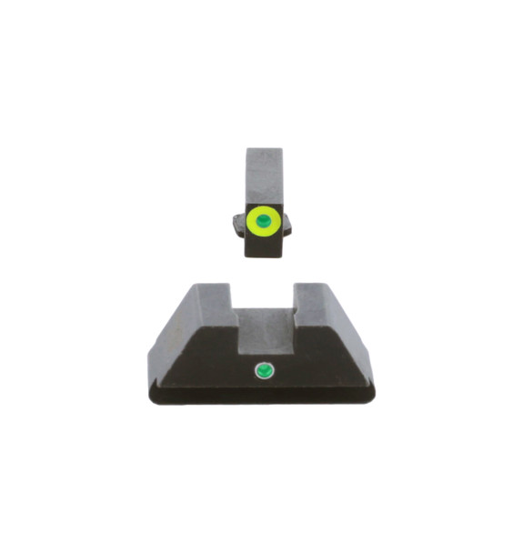 product variation AmeriGlo I-Dot, Sight, Fits Glock 42 and 43, Green Tritium Lime Green LumiLime Outline Front with Green Rear GL-305 image