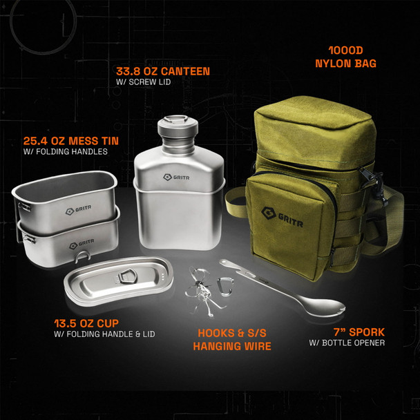 GRITR Titanium Canteen Kit