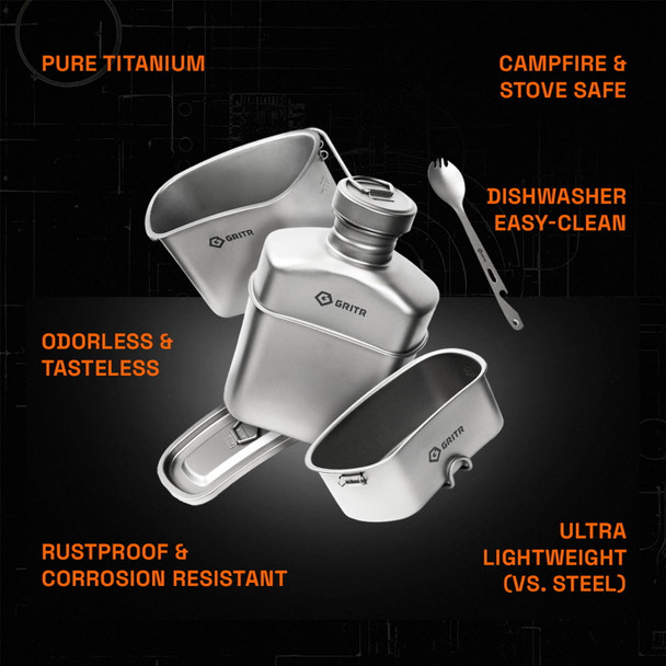 GRITR Titanium Canteen Kit