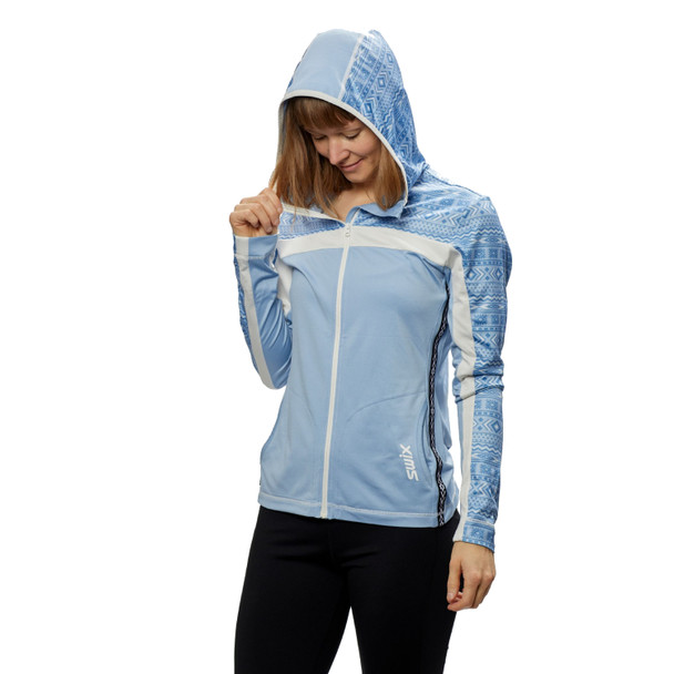 SWIX Women's Tista Full Zip Print Mid-Layer Top