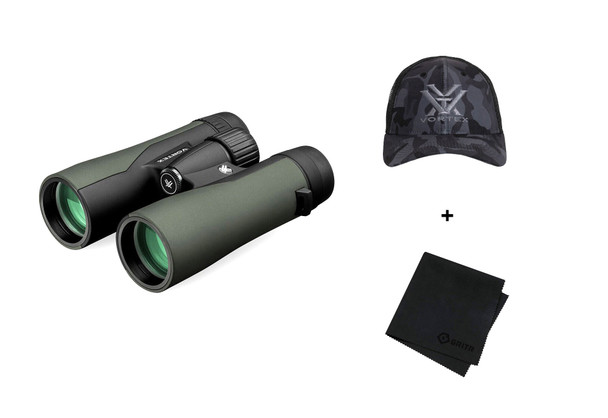 product variation VORTEX Crossfire HD 8x42 Binocular with Logo Black Camo Hat and Microfiber Cleaning Cloth image