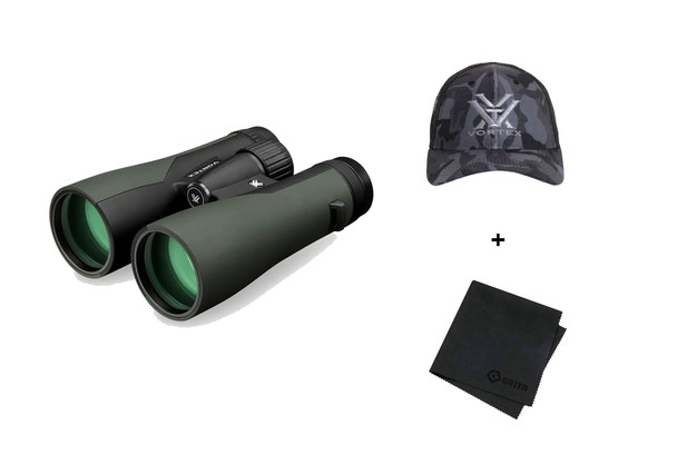 product variation VORTEX Crossfire HD 10x50 Binocular with Logo Black Camo Hat and Microfiber Cleaning Cloth image