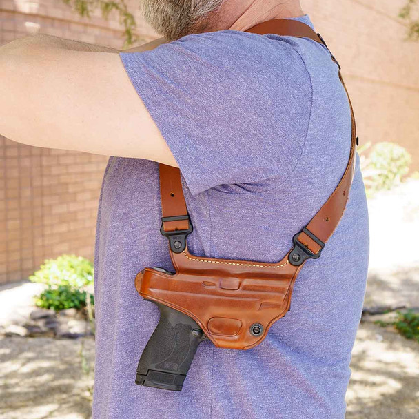 GALCO Miami Classic II Tan Right Hand Shoulder Holster System For S&W L FR 684 4in (MCII104)