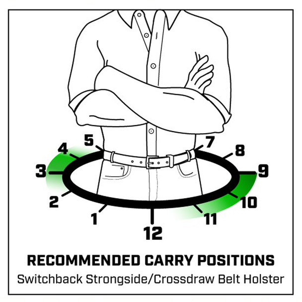 GALCO Switchback Strongside/Crossdraw Black Belt Holster For Beretta APX (SA8-45RB)