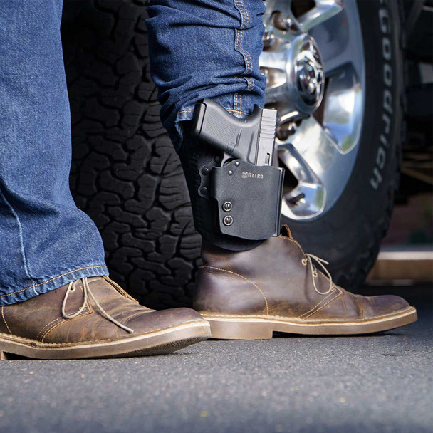 product variation GALCO Ankle Guard Black Right Hand Ankle Holster For Glock 26 (AGD286RB) image