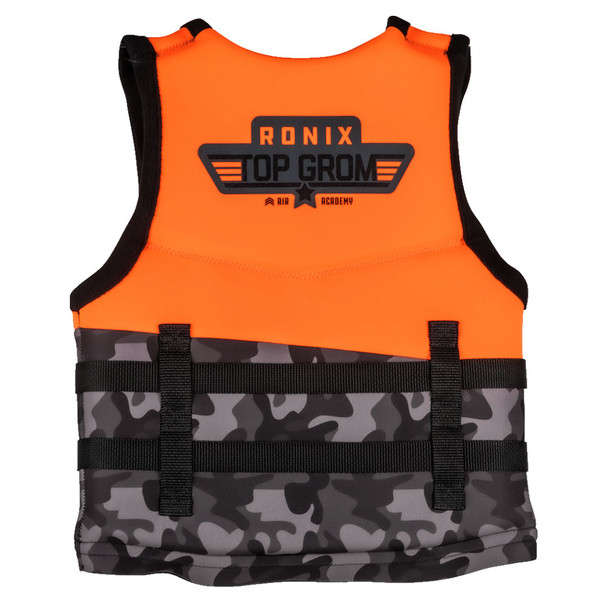 RONIX Boy's Top Grom Orange/Black Camo CGA Life Vest, Youth (224172)