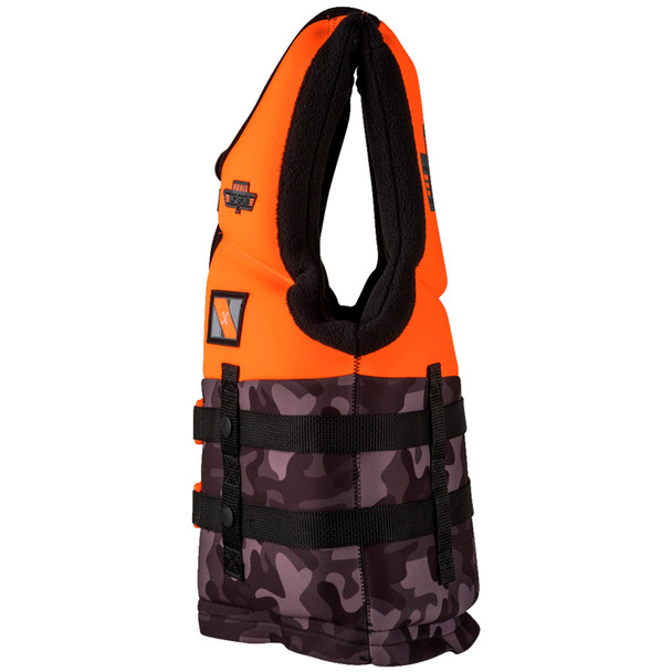product variation RONIX Boy's Top Grom Orange/Black Camo CGA Life Vest, Youth (224172) image