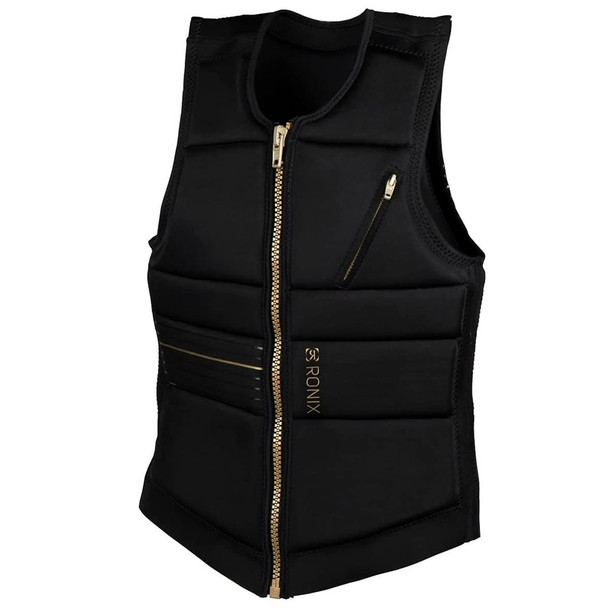 RONIX Women's Rise Black/Gold CE Approved Impact Vest, XL (234266)