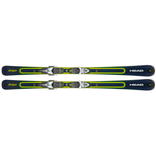 HEAD Unisex Shape E-V8 163 Performance Skis With Protector PR 11GW 85mm Bindings (315222-163+114508)