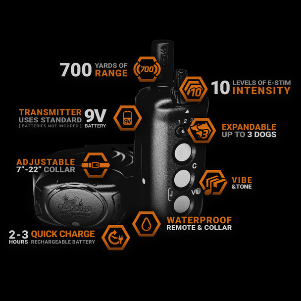 product variation DT Systems D.O.G. Director 700 e-Collar Trainer with Vibe and Tone (DD700) image