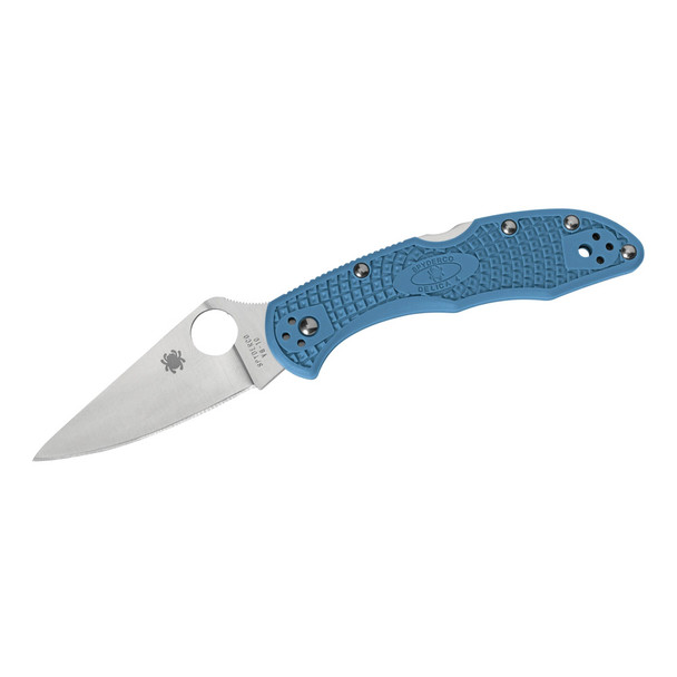 SPYDERCO Delica 4 Lightweight Blue Flat Ground Knife (C11FPBL)