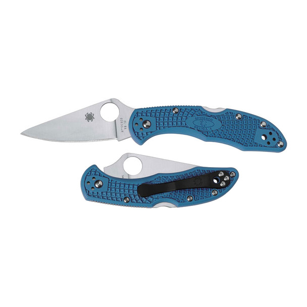 SPYDERCO Delica 4 Lightweight Blue Flat Ground Knife (C11FPBL)