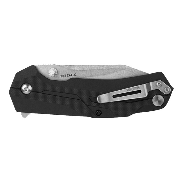 KERSHAW Drivetrain 3.2in Stonewashed Silver Blade Black Handle Folding Knife (8655)