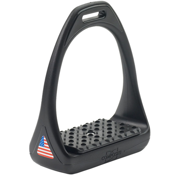 COMPOSITI Reflex 3D USA Black 4.75 Wide Stirrups (468583BLK-475)