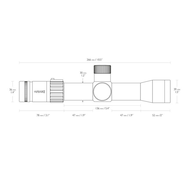 HAWKE Airmax Touch 3-12x32 AMX IR Reticle Riflescope (13260)