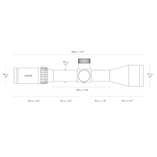 HAWKE Airmax 30 FFP SF 4-16x50 AMX IR Reticle Riflescope (13350)