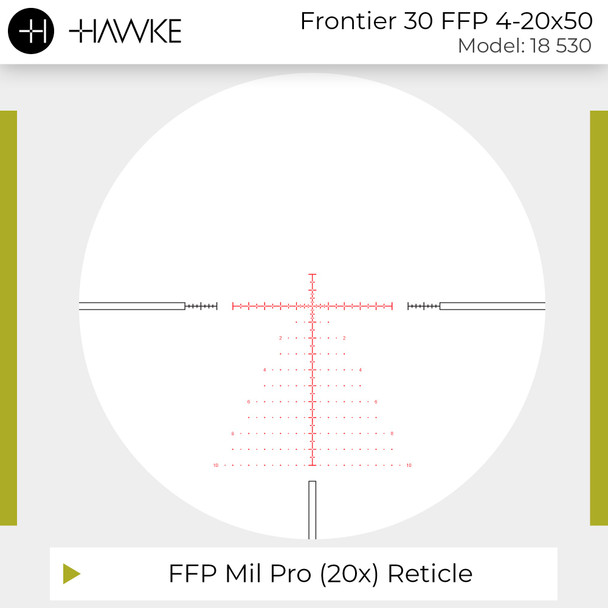 product variation HAWKE Frontier 30 FFP 4-20x50 Mil Pro IR Black Riflescope (18530) image
