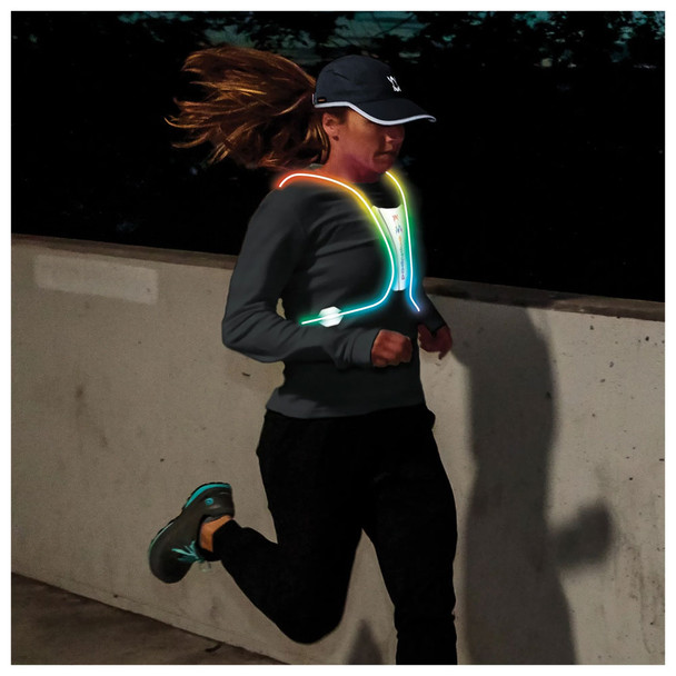 product variation AMPHIPOD Xinglet Optic Beam Lite USB Rechargeable Wild Rainbow Hi-Viz/Reflective Vest (457-29) image