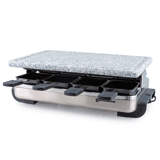 product variation SWISSMAR Stelvio 8 Person Stainless Steel Raclette with Granite Stone Grill Top (KF-77081) image