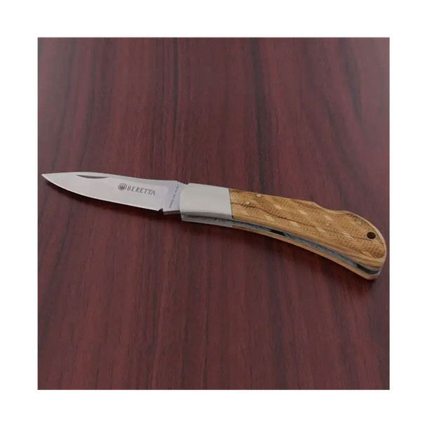 BERETTA Multi-Use Hunting Knife with Checkered Wood Handle (125/1OLP)