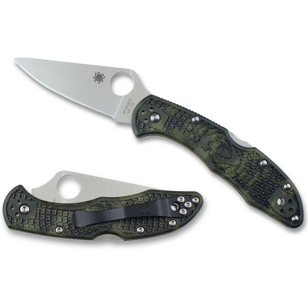 SPYDERCO Delica 4 Zome 2.875in Lightweight Green Folding Knife (C11ZFPGR)