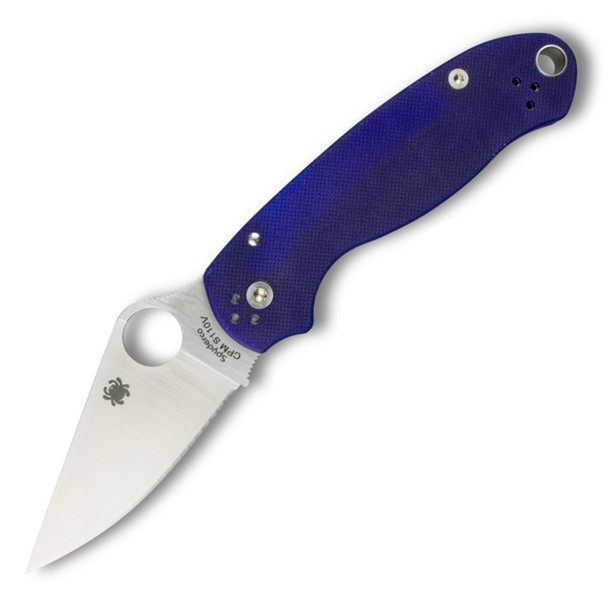 product variation SPYDERCO Para 3 G-10 Dark Blue Handle PlainEdge Folding Knife (C223GPDBL) image