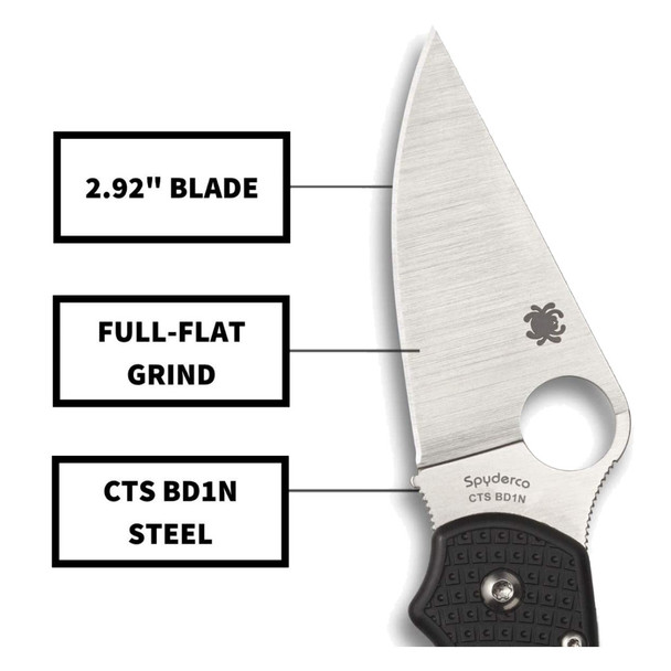 product variation SPYDERCO Para 3 Lightweight 2.92in Chromium Steel Knife (C223PBK) image